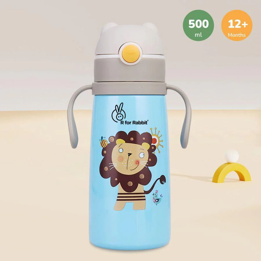 Steebo Safari Stainless Steel Sipper Bottle for Kids 500ml - Image 14