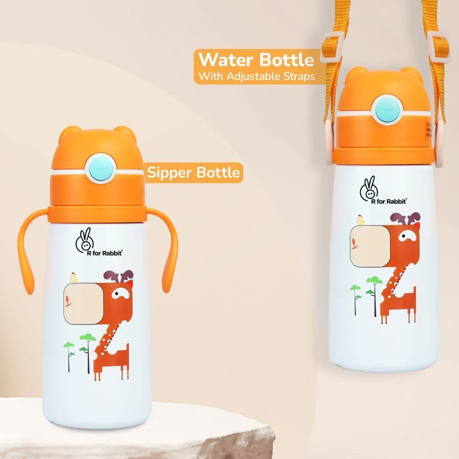Steebo Safari Stainless Steel Sipper Bottle for Kids 500ml - Image 24