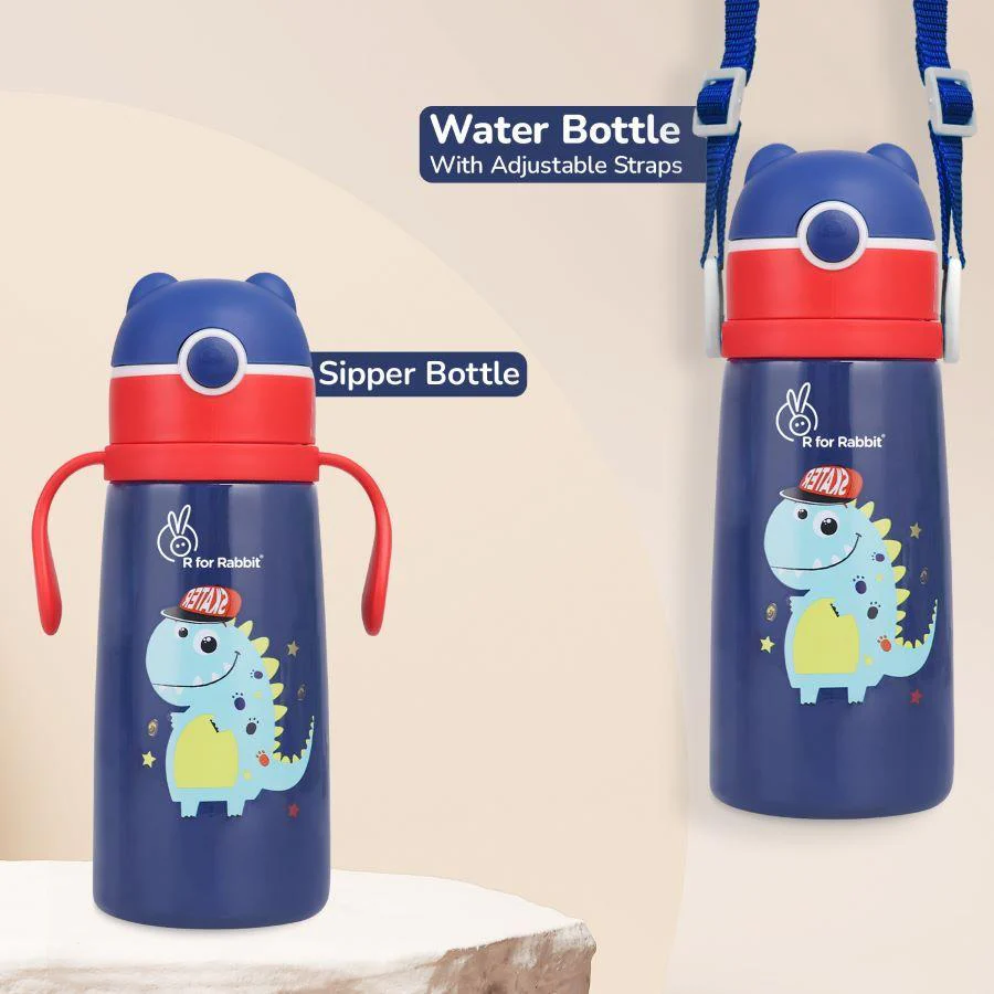 Steebo Safari Stainless Steel Sipper Bottle for Kids 500ml - Image 3
