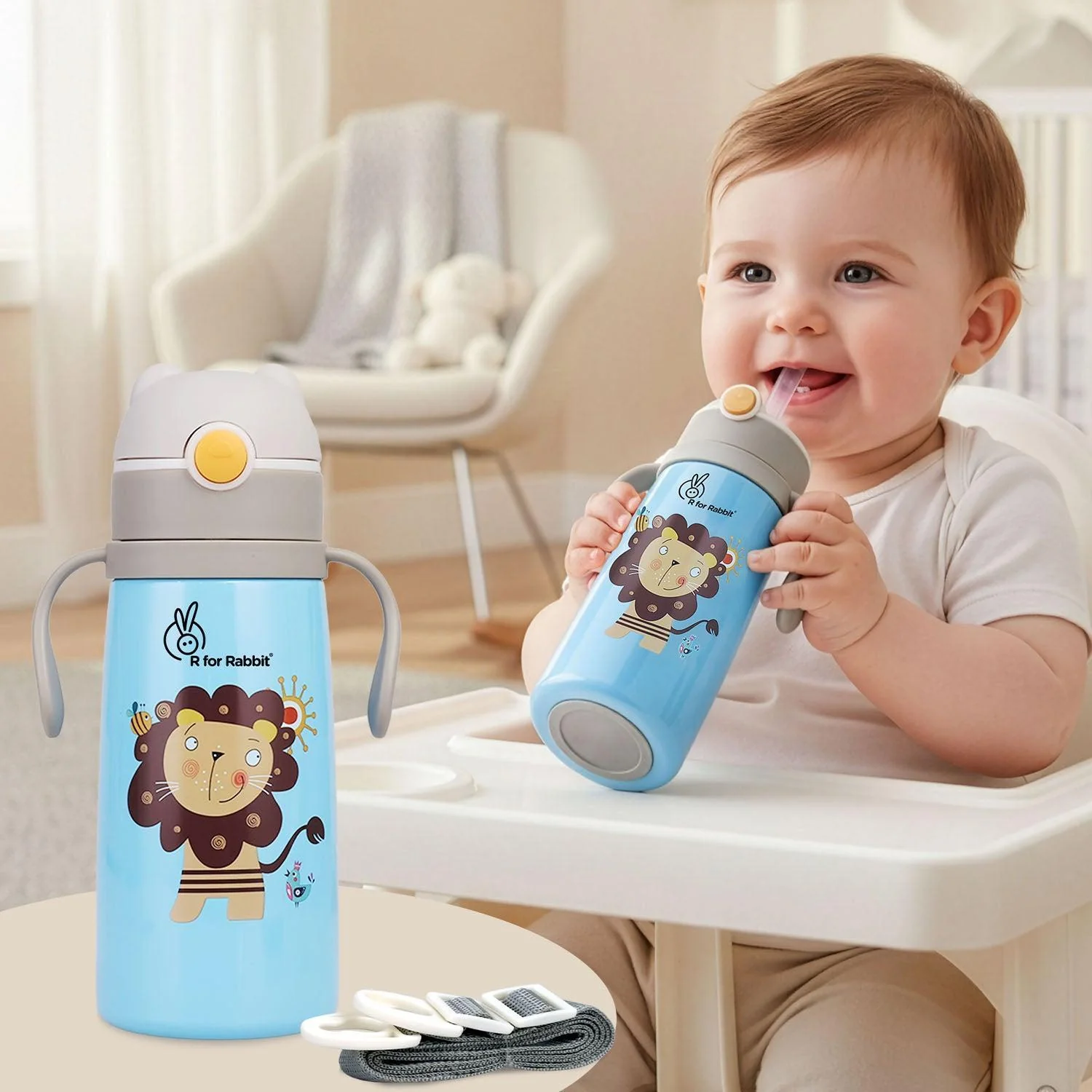 Steebo Safari Stainless Steel Sipper Bottle for Kids 500ml - Image 8