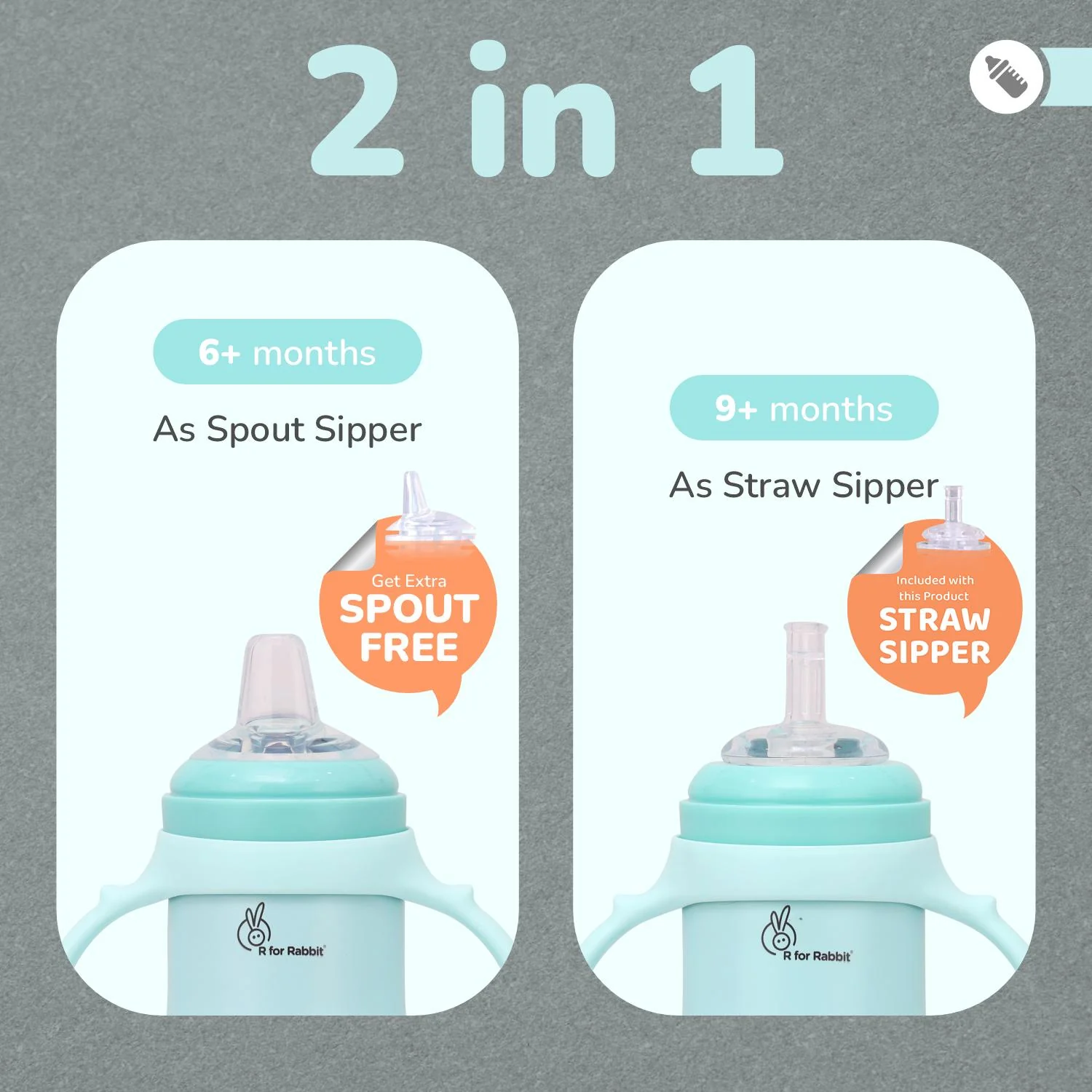 Steebo Tiny Tales 2 in 1 Spout and Straw Sipper Stainless Steel Bottle For Kids 270ml - Image 10