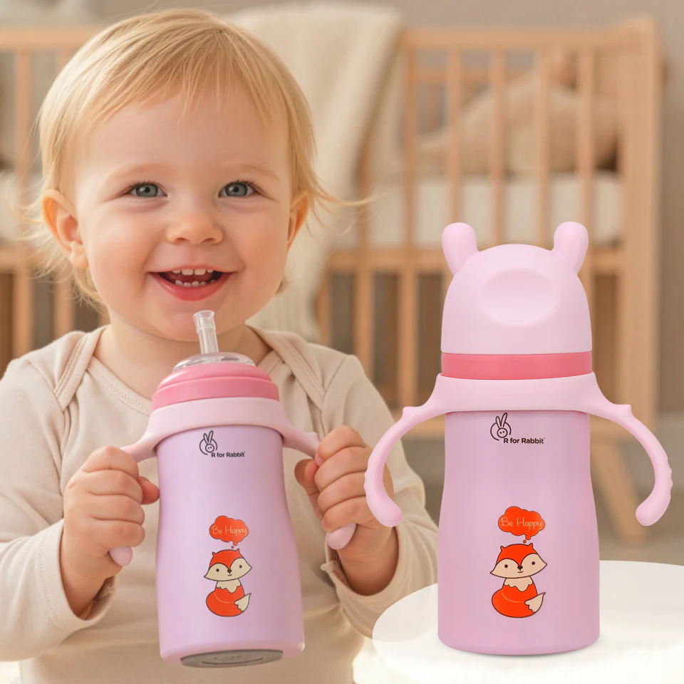 Steebo Tiny Tales 2 in 1 Spout and Straw Sipper Stainless Steel Bottle For Kids 270ml - Image 17