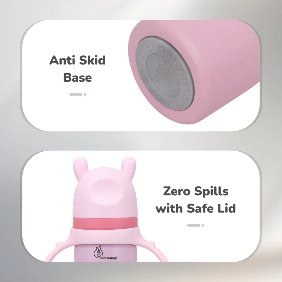 Steebo Tiny Tales Spout and Straw Sipper SS Bottle 270ml Personalized Name - Image 23