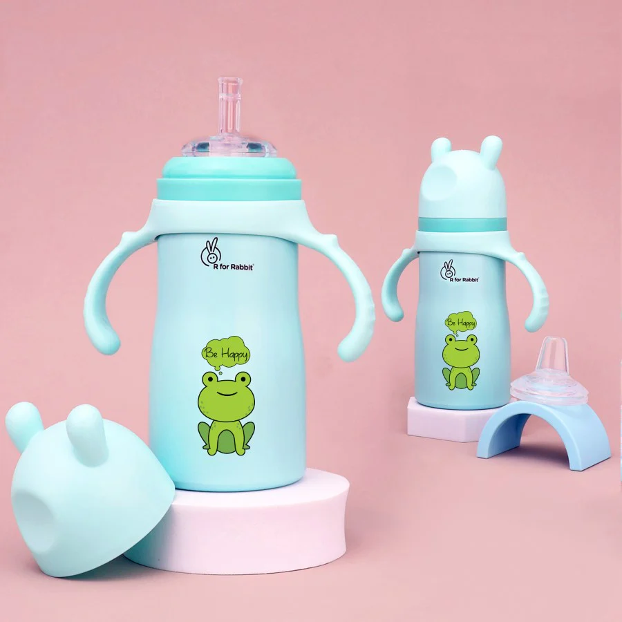 Steebo Tiny Tales Spout and Straw Sipper SS Bottle 270ml Personalized Name - Image 9