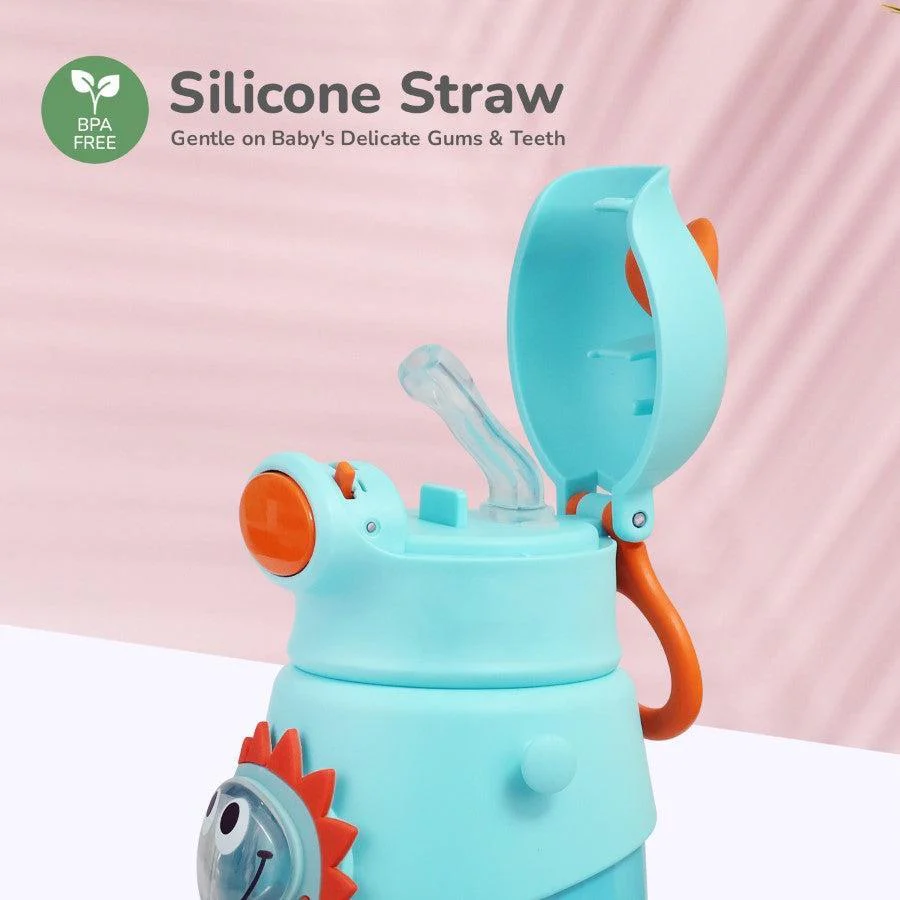Steebo Zoobie Stainless Steel Sipper Feeding Bottle for Kids 550ml - Image 11