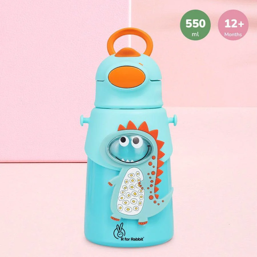 Steebo Zoobie Stainless Steel Sipper Feeding Bottle for Kids 550ml - Image 14