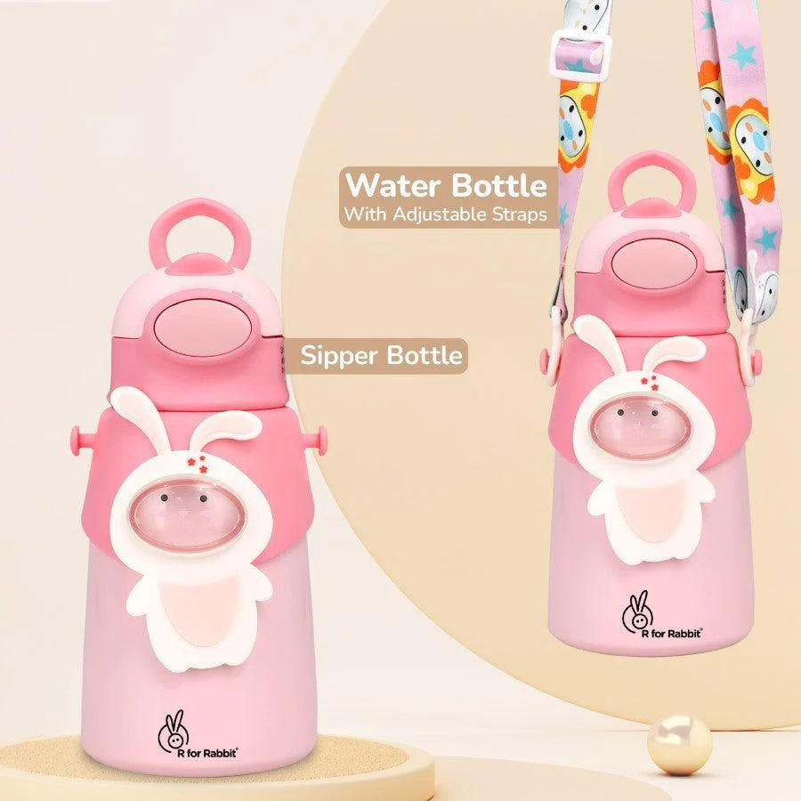 Steebo Zoobie Stainless Steel Sipper Feeding Bottle for Kids 550ml - Image 17