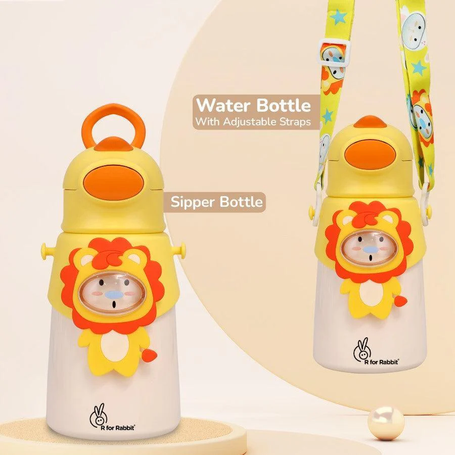 Steebo Zoobie Stainless Steel Sipper Feeding Bottle for Kids 550ml - Image 24