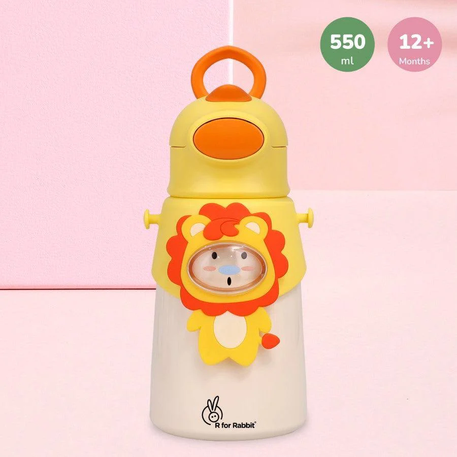 Steebo Zoobie Stainless Steel Sipper Feeding Bottle for Kids 550ml - Image 28