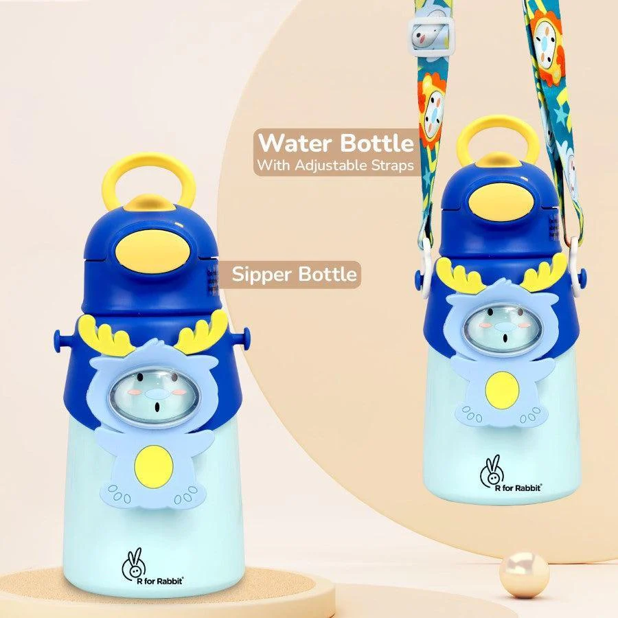 Steebo Zoobie Stainless Steel Sipper Feeding Bottle for Kids 550ml - Image 3