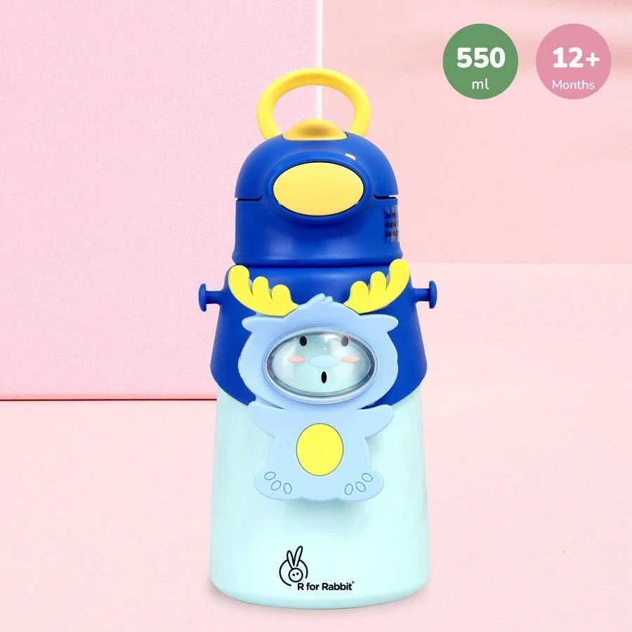 Steebo Zoobie Stainless Steel Sipper Feeding Bottle for Kids 550ml - Image 7
