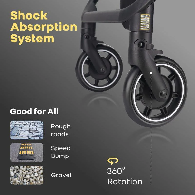 Street Smart Aero Kids Stroller - Black Multi - Image 3