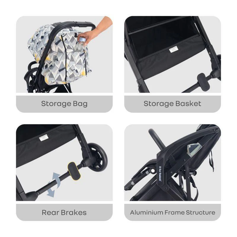 Street Smart Aero Kids Stroller - Black Multi - Image 7