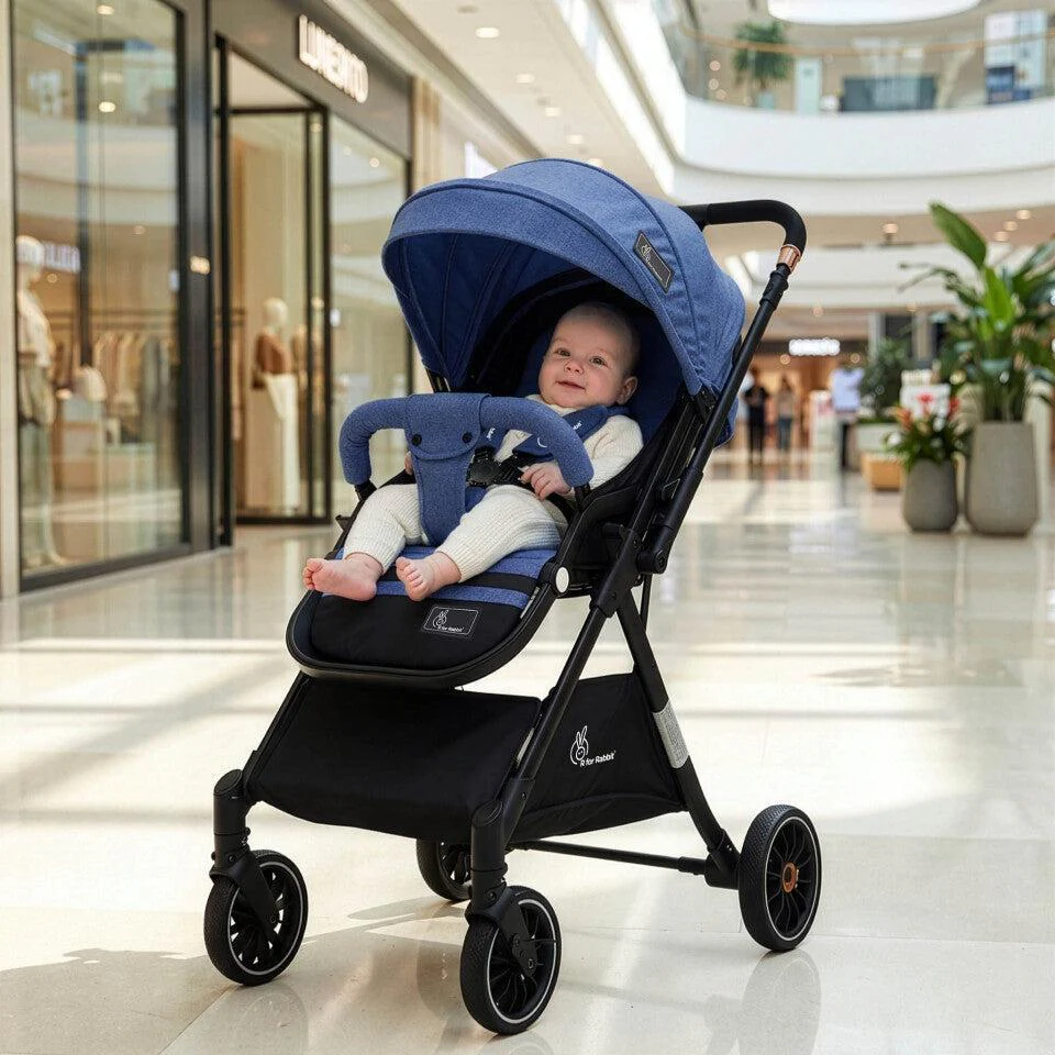 Street Smart Nova Baby Stroller With Personalized Name Plate - Blue Black
