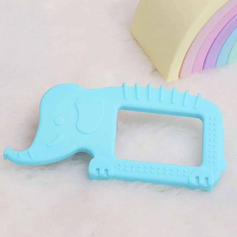 Tiny Bites Safari – Cute Baby Silicone Teether - Elephant