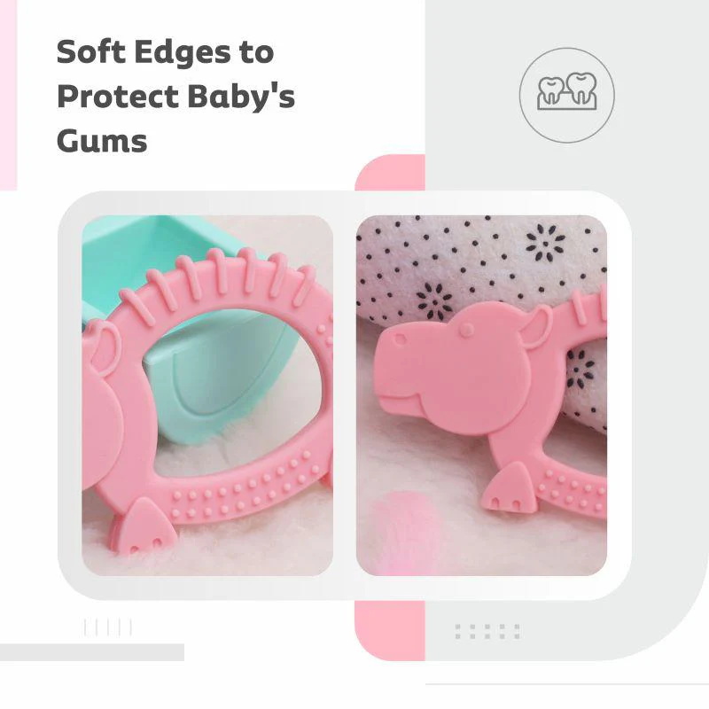 Tiny Bites Safari – Cute Baby Silicone Teether Pack of 3 - Image 5