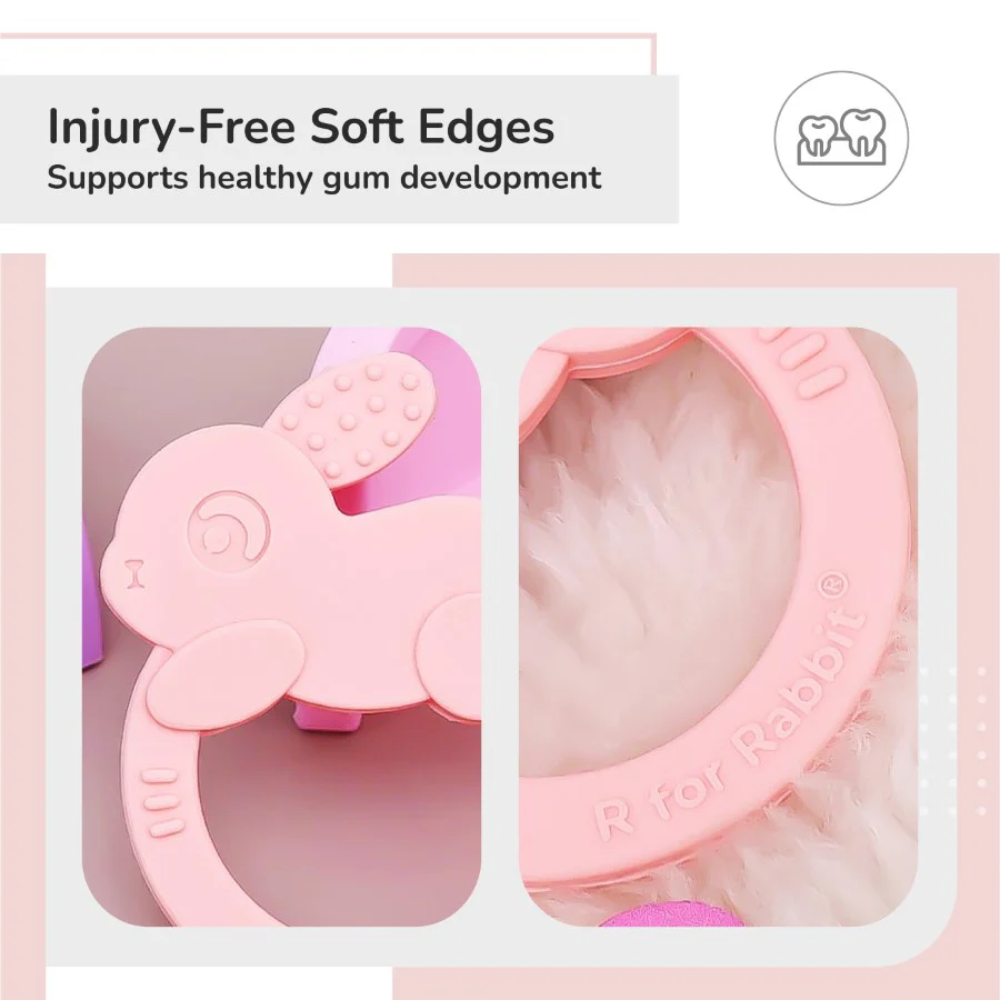 Tiny Bites Zoobie Baby Silicone Teethers Pack of 1 Crocodile, Rabbit, and Elephant - Image 16