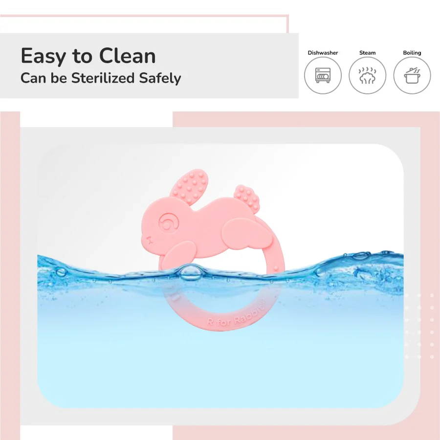 Tiny Bites Zoobie Baby Silicone Teethers Pack of 1 Crocodile, Rabbit, and Elephant - Image 17
