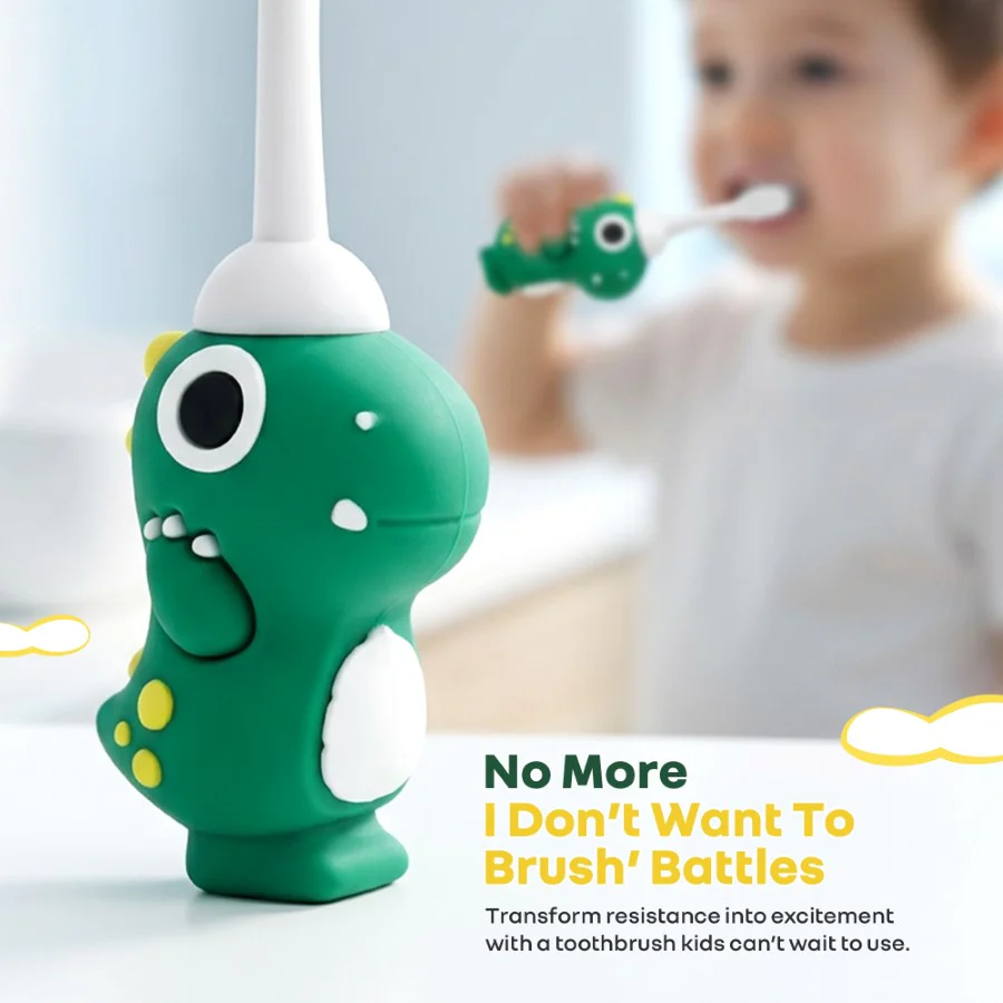 Tiny Smiles Dino, Ultra Soft Kids Toothbrush for Gentle Oral Care, BPA Free, 2+ Years - Image 10