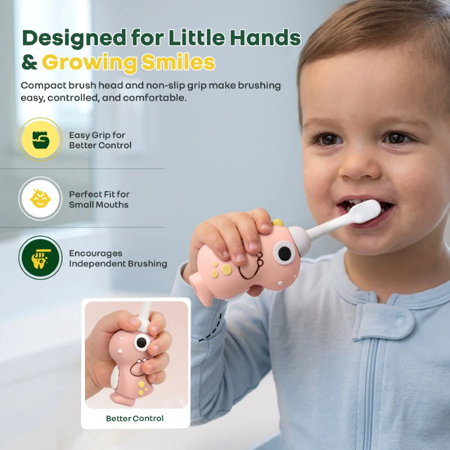 Tiny Smiles Dino, Ultra Soft Kids Toothbrush for Gentle Oral Care, BPA Free, 2+ Years - Image 15