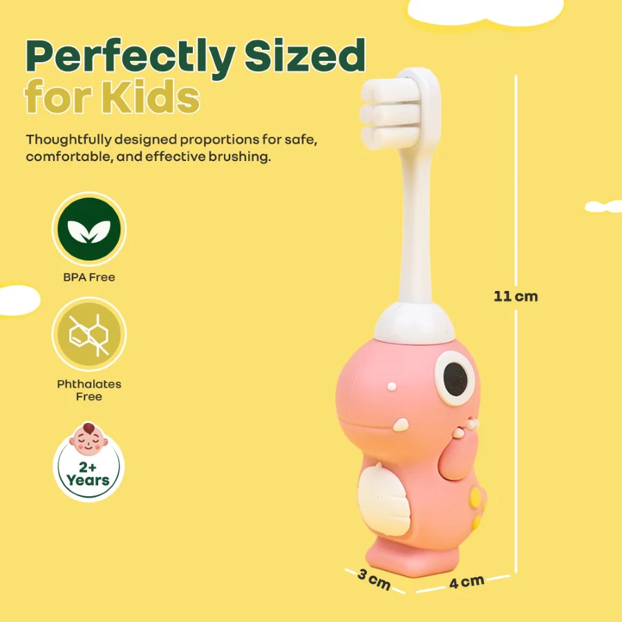 Tiny Smiles Dino, Ultra Soft Kids Toothbrush for Gentle Oral Care, BPA Free, 2+ Years - Image 19