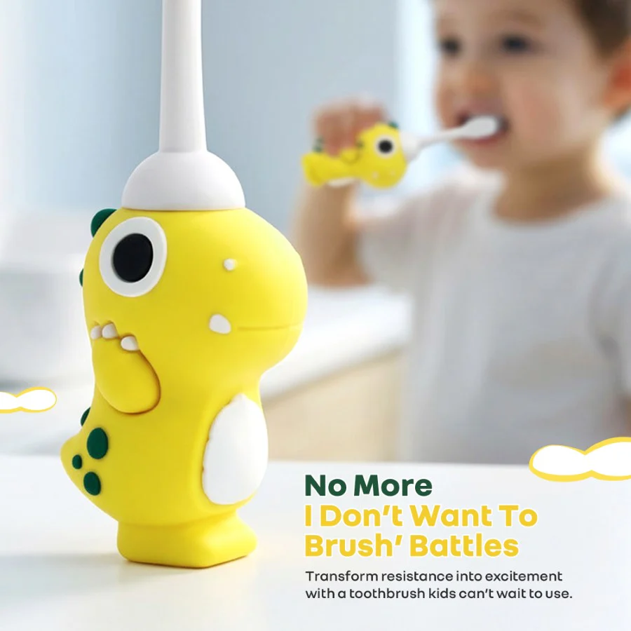 Tiny Smiles Dino, Ultra Soft Kids Toothbrush for Gentle Oral Care, BPA Free, 2+ Years - Image 26