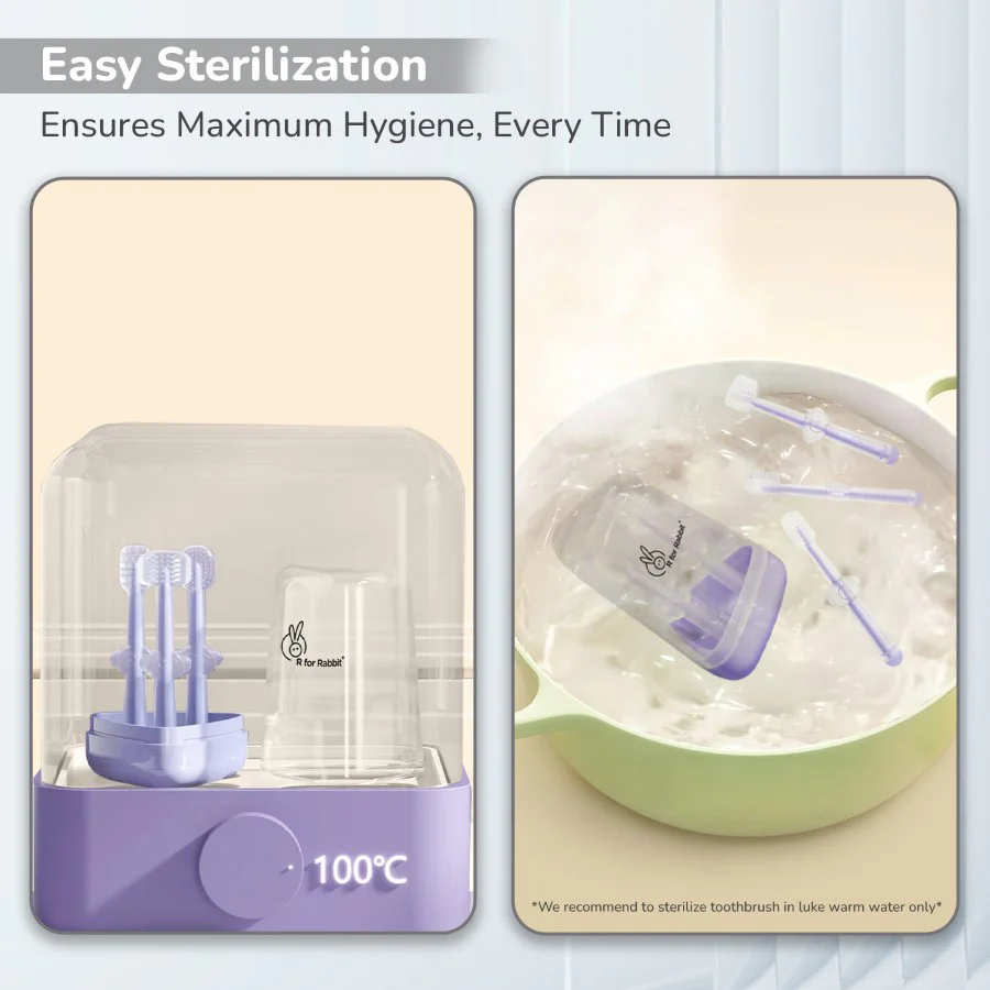 Tiny Smiles Pixie 3-in-1 Baby Toothbrush Set BPA-Free Silicone with Gum Massager, U-Shape & Toddler Brush - Image 15