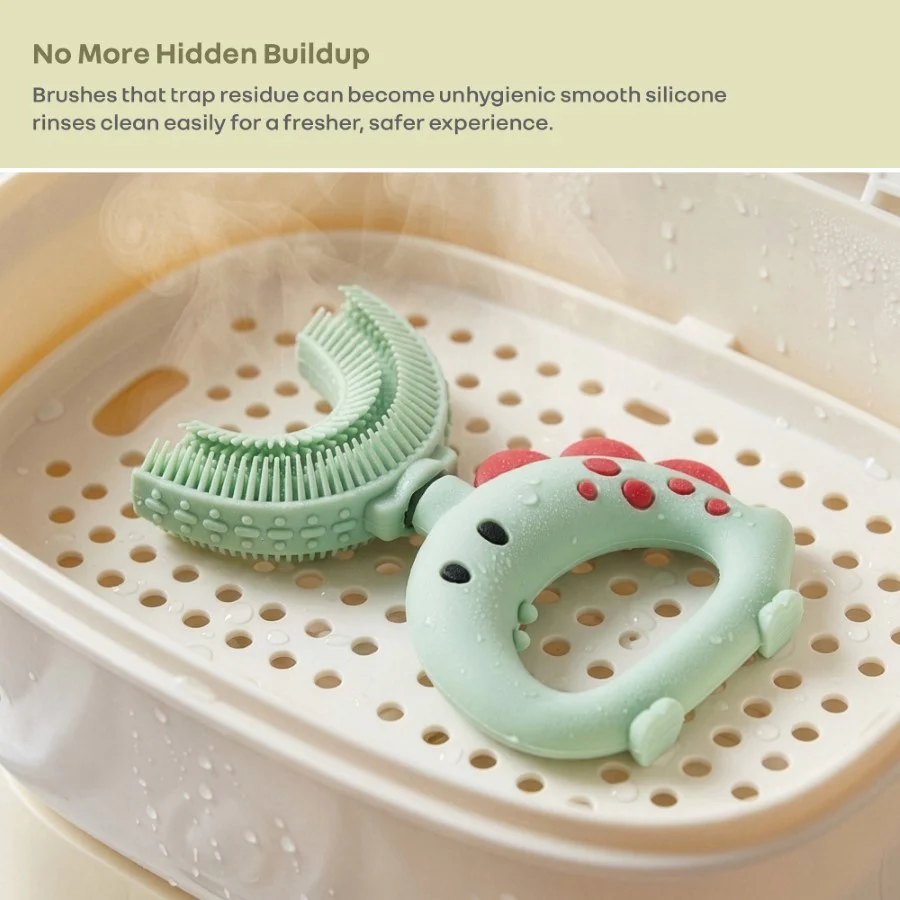 Tiny Smiles U Brush for Kids 2-5 Years, 360° U Shape Cleaning, Ultra Soft Silicone Bristles - Image 15