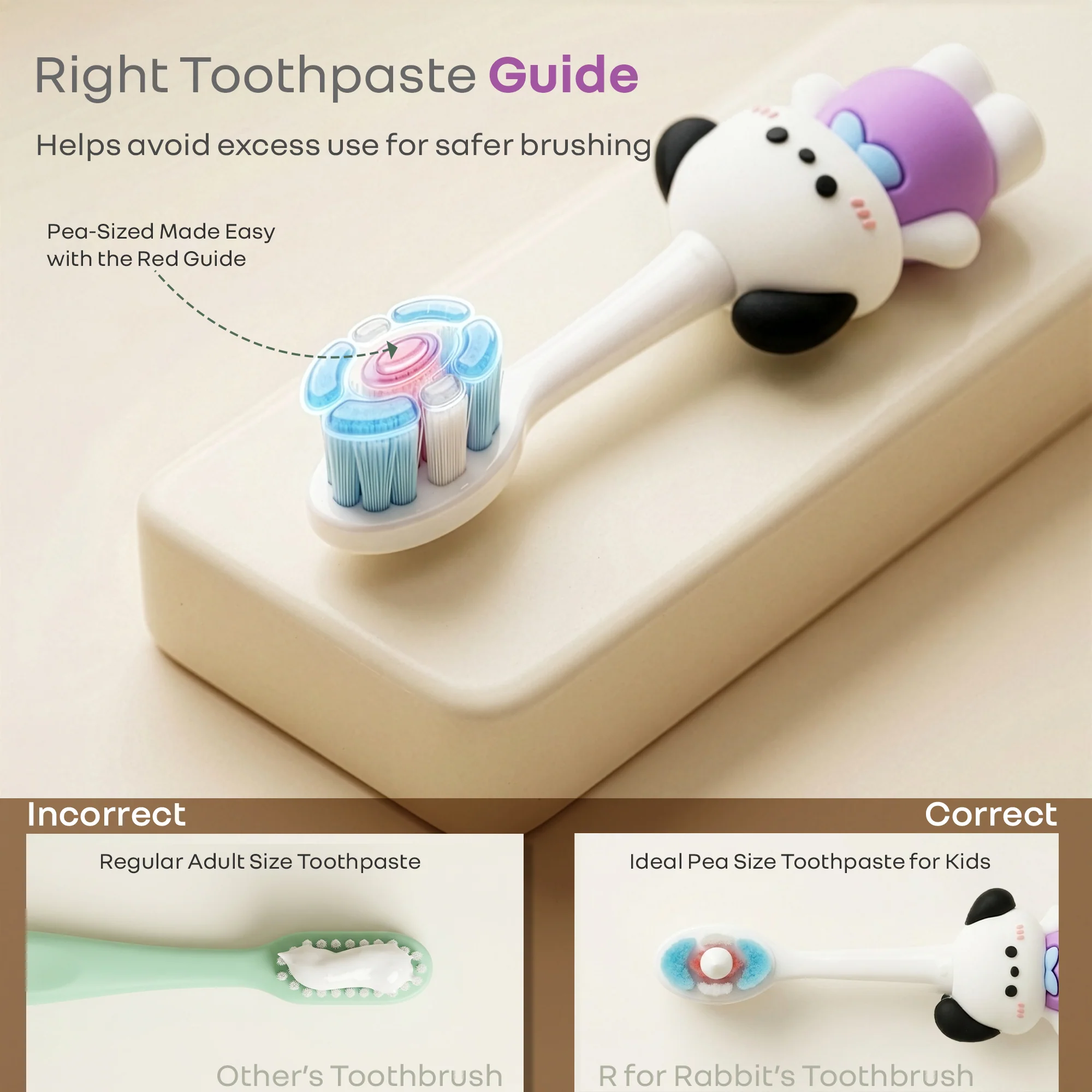Tiny Smiles Zoobie Kids Toothbrush 2+ Years, Ultra Soft PBT Bristles, Self Standing Animal Design - Image 12
