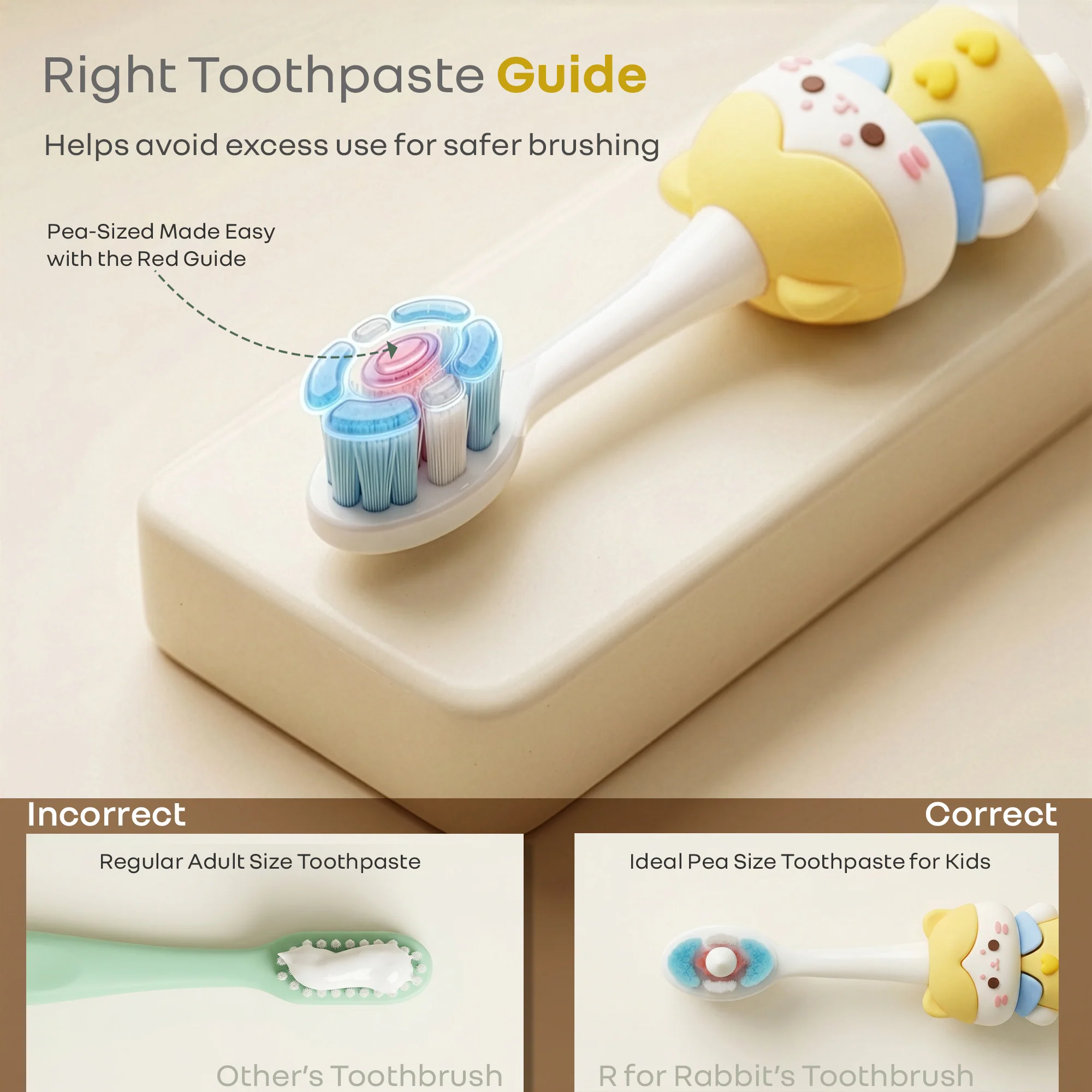 Tiny Smiles Zoobie Kids Toothbrush 2+ Years, Ultra Soft PBT Bristles, Self Standing Animal Design - Image 21