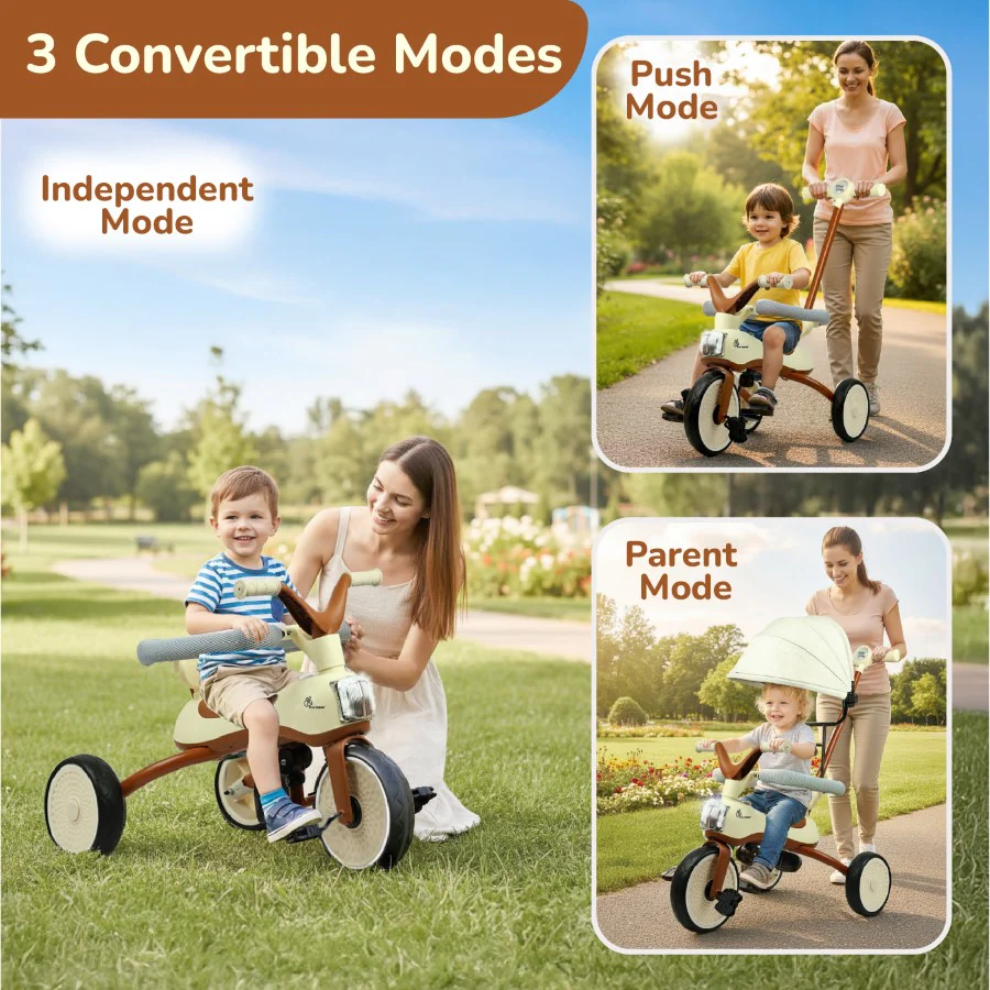 Tiny Toes Karizma - Luxury 3-in-1 Smart Tricycle for Kids 2 to 5 Years with Music & Canopy - Image 23