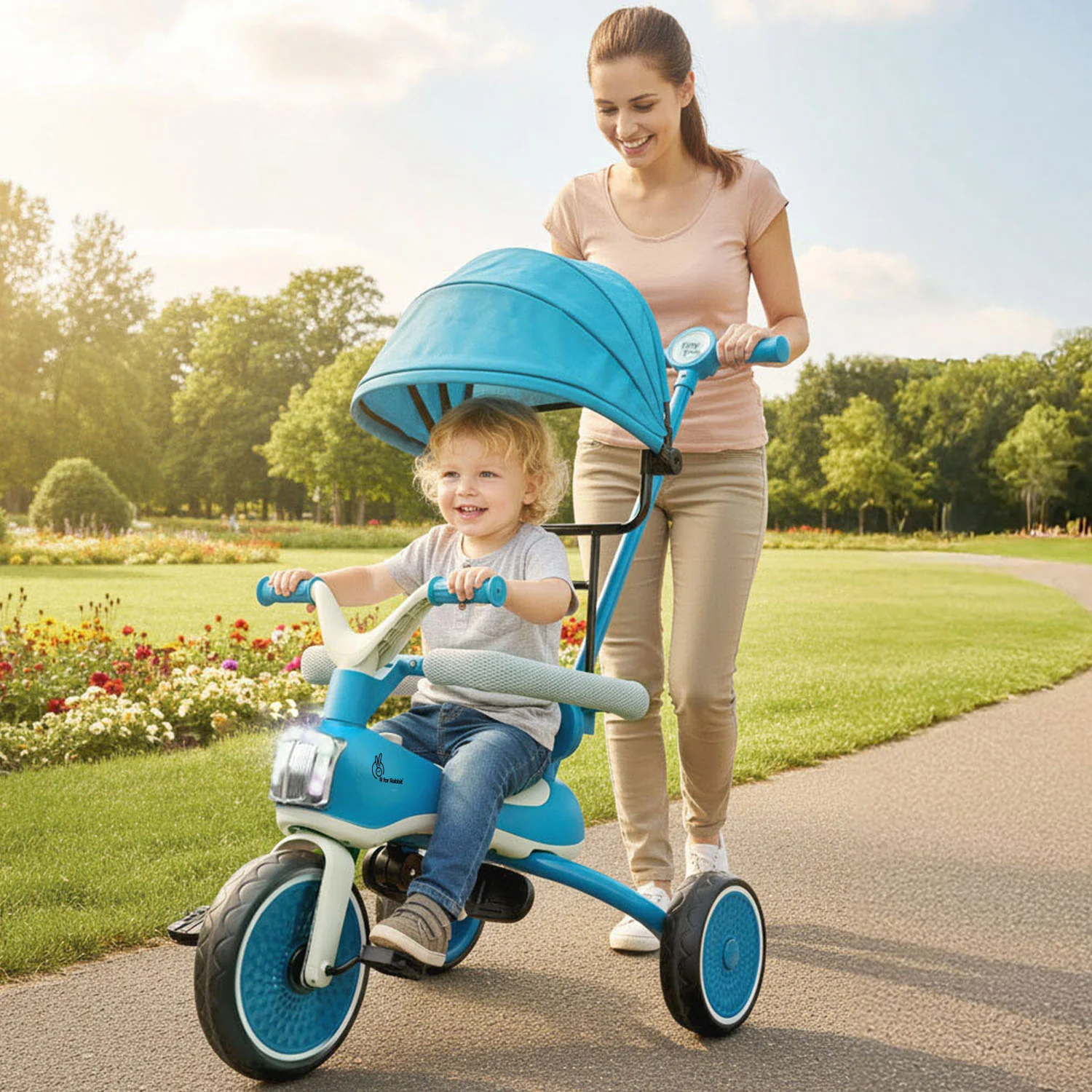 Tiny Toes Karizma - Luxury 3-in-1 Smart Tricycle for Kids 2 to 5 Years with Music & Canopy - Image 9