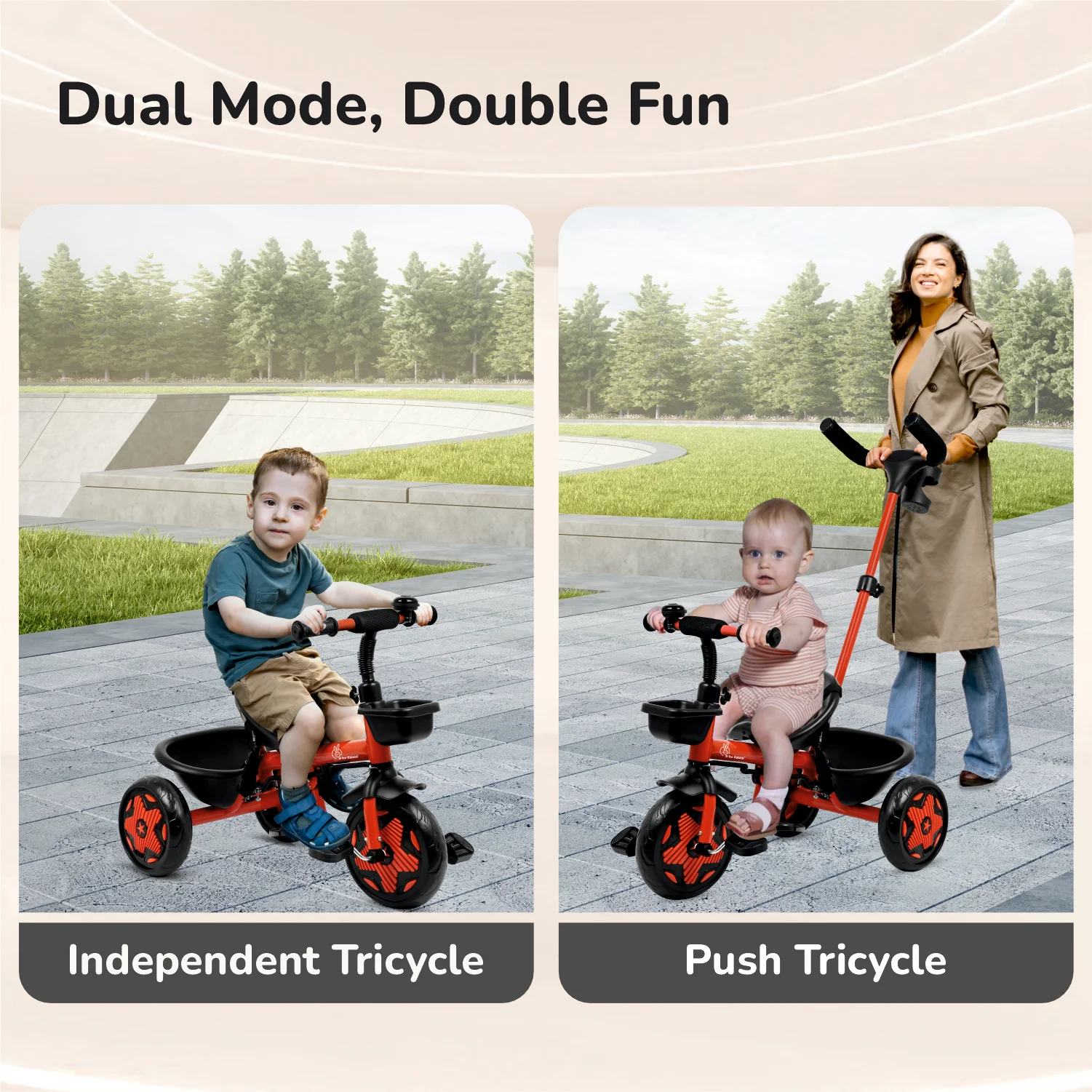 Tiny Toes R20 Ace Baby Tricycle – Smart Plug & Play Trike with Parental Control & EVA Wheels - Image 12