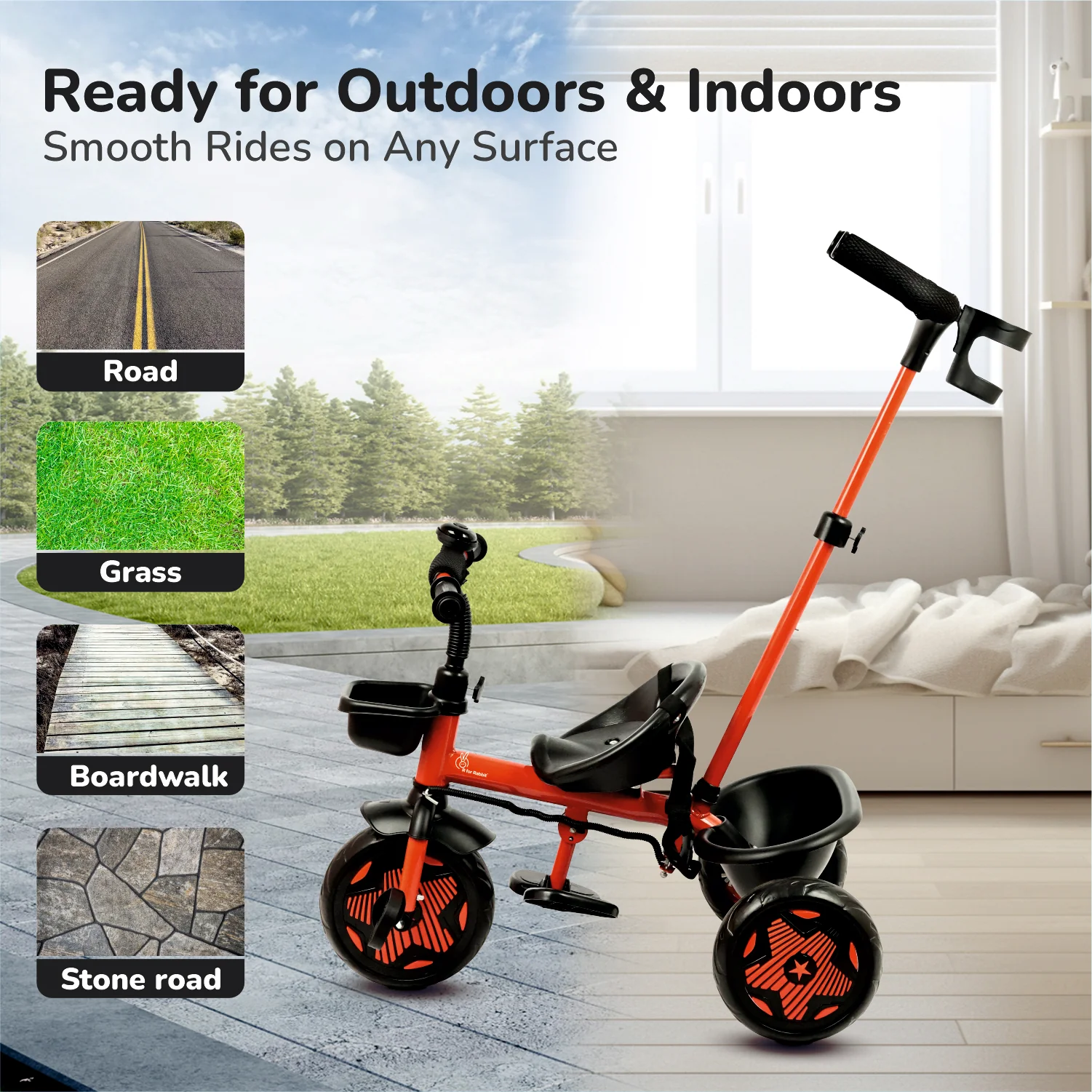 Tiny Toes R20 Ace Baby Tricycle – Smart Plug & Play Trike with Parental Control & EVA Wheels - Image 17