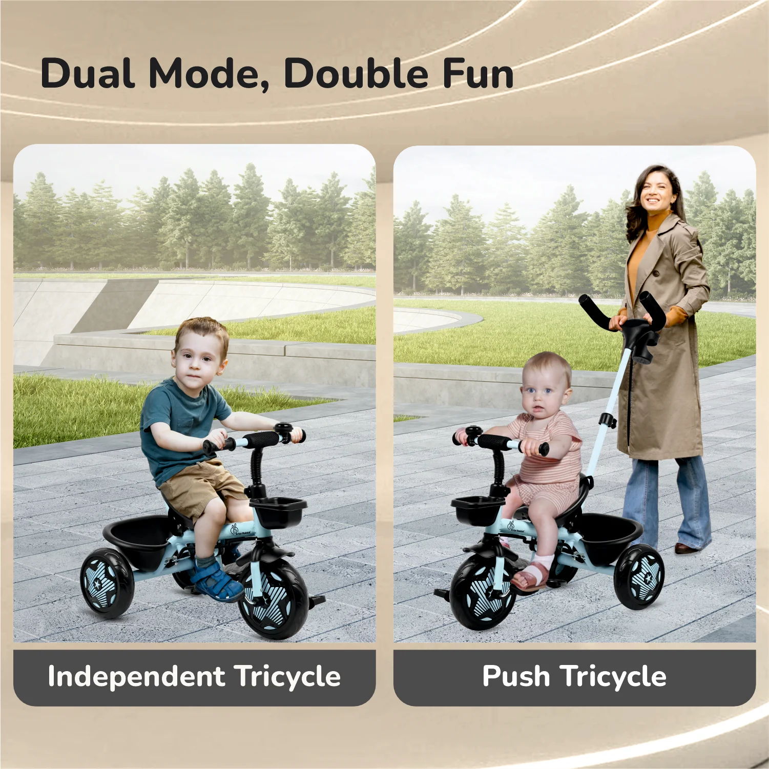 Tiny Toes R20 Ace Baby Tricycle – Smart Plug & Play Trike with Parental Control & EVA Wheels - Image 21