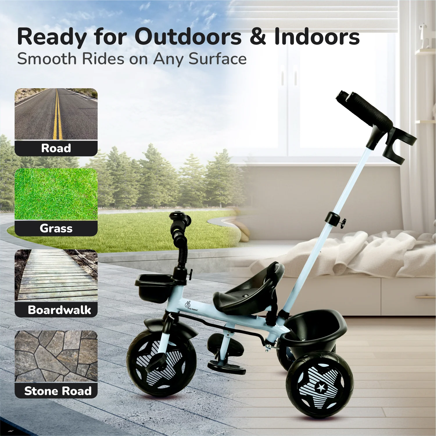 Tiny Toes R20 Ace Baby Tricycle – Smart Plug & Play Trike with Parental Control & EVA Wheels - Image 26