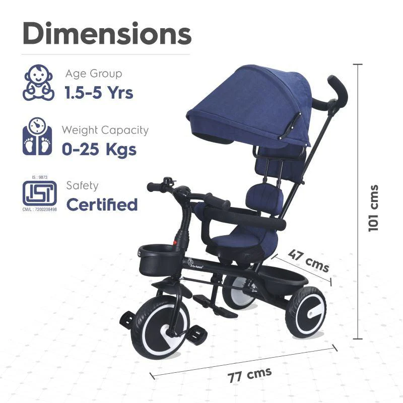 Tiny Toes T30 Ace Tricycle With Personalized Name Plate - Image 15