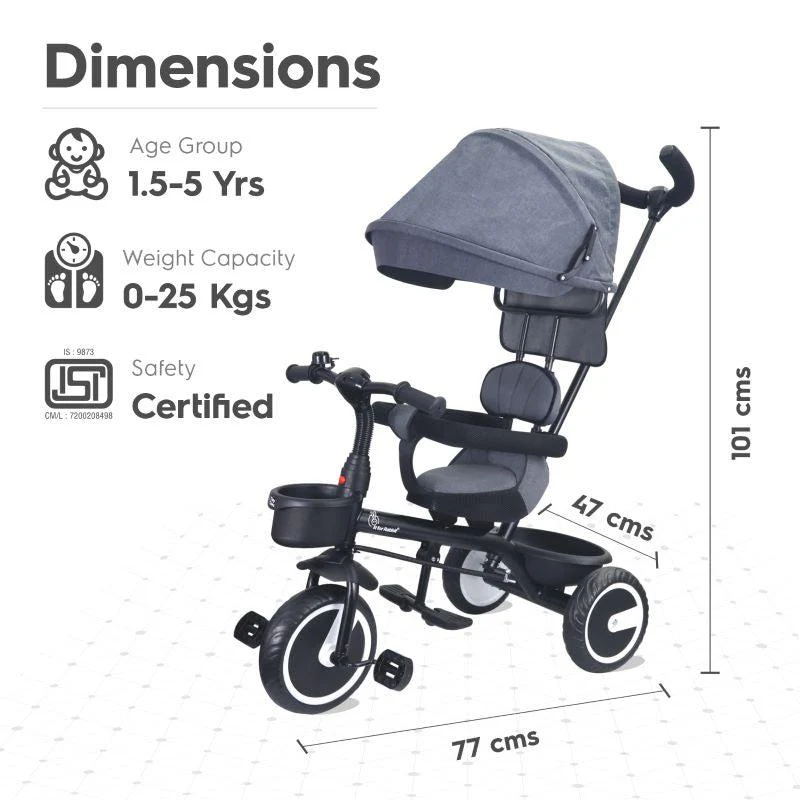 Tiny Toes T30 Ace Tricycle With Personalized Name Plate - Image 25