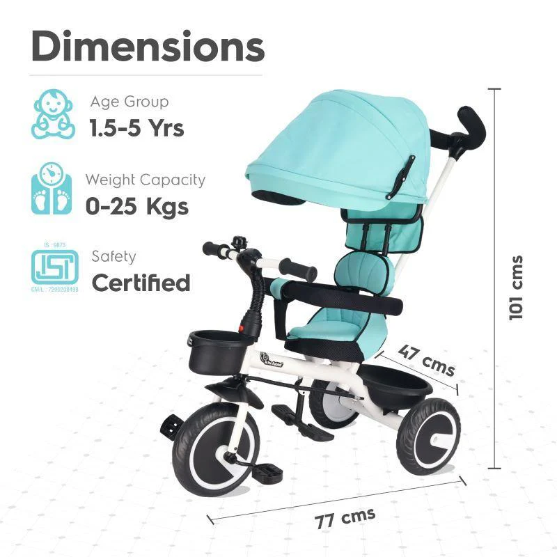 Tiny Toes T30 Ace Tricycle With Personalized Name Plate - Image 34