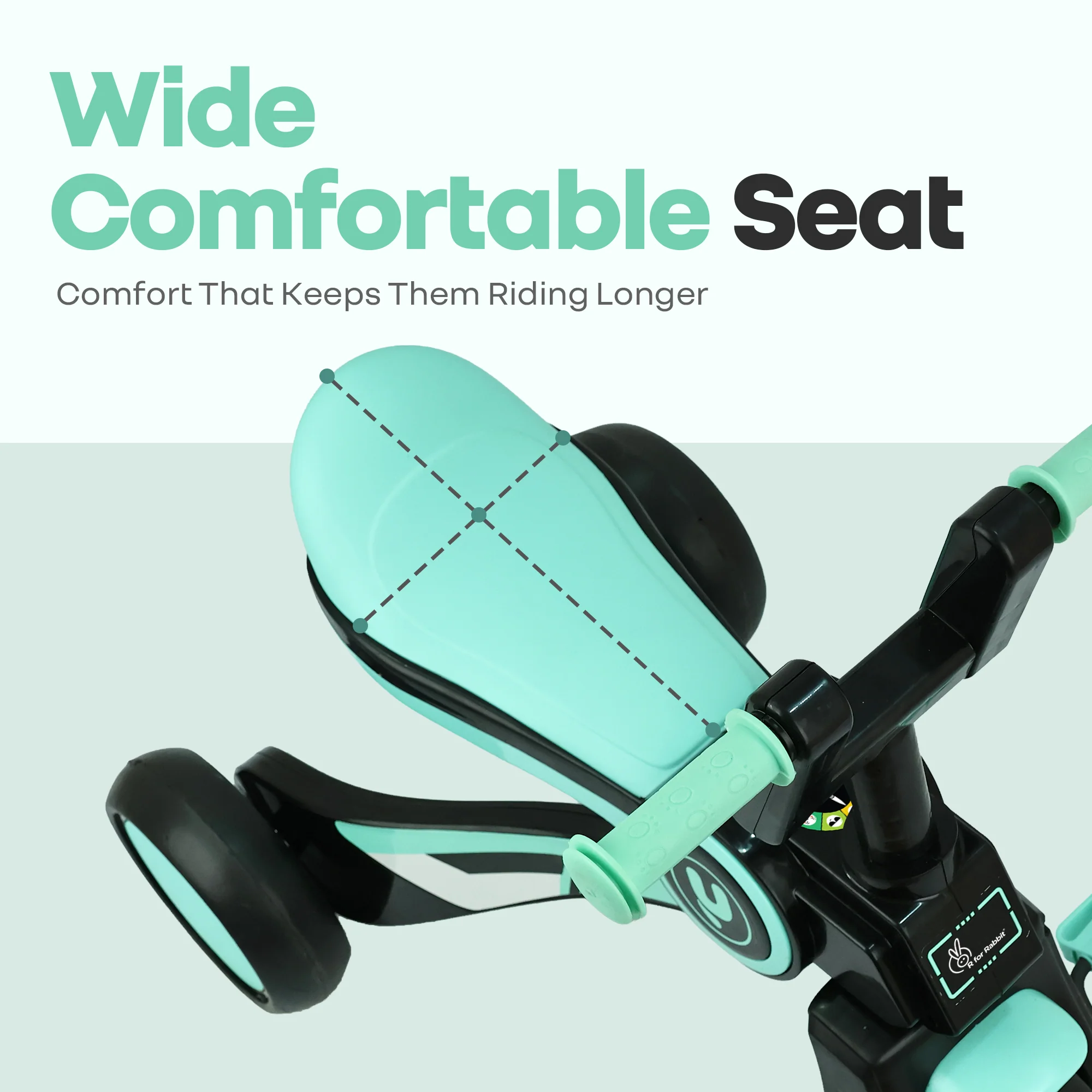 Tiny Toes Y Ace Kids Tricycle for 2–5 Years – BIS Certified Baby Tricycle with Sturdy Frame, Anti-Slip Handlebars, Wide Comfortable Seat & Smooth Wheels for Safe & Fun Riding (Upto 25 kg) - Image 16