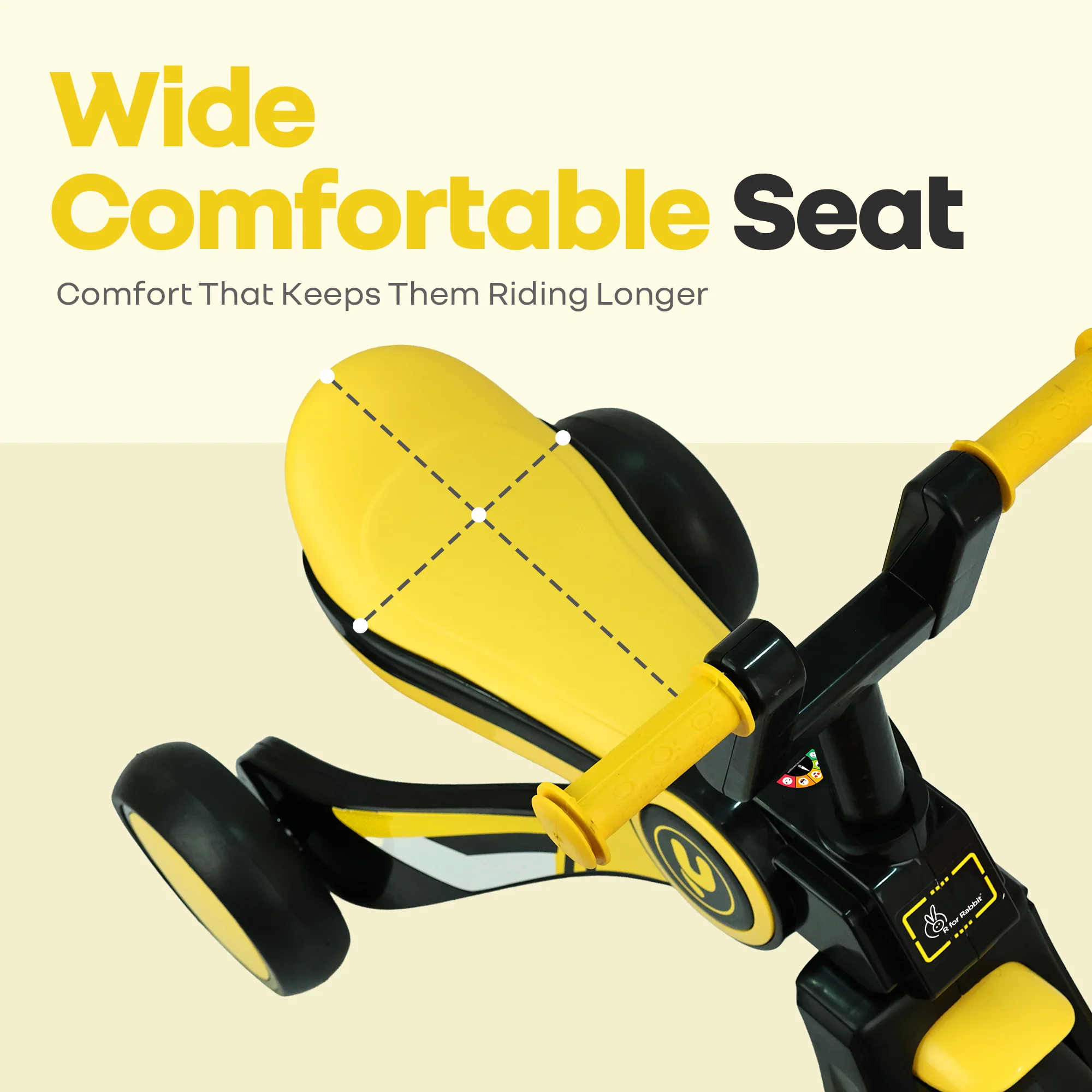 Tiny Toes Y Ace Kids Tricycle for 2–5 Years – BIS Certified Baby Tricycle with Sturdy Frame, Anti-Slip Handlebars, Wide Comfortable Seat & Smooth Wheels for Safe & Fun Riding (Upto 25 kg) - Image 23