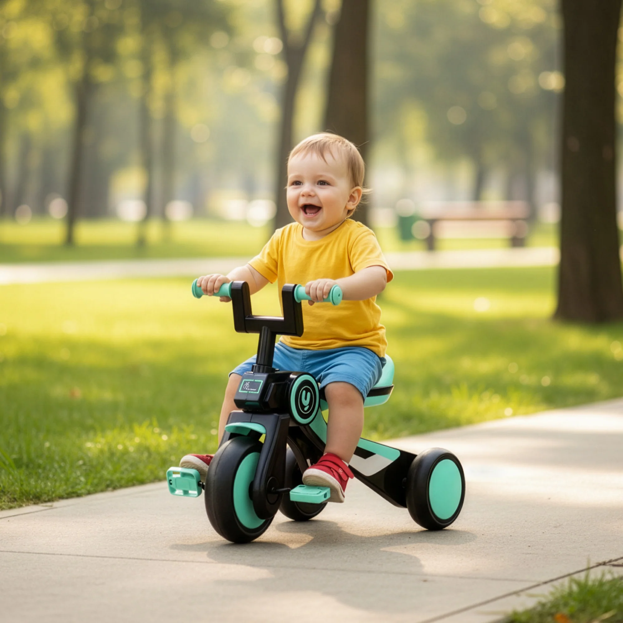Tiny Toes Y Ace Kids Tricycle for 2–5 Years – BIS Certified Baby Tricycle with Sturdy Frame, Anti-Slip Handlebars, Wide Comfortable Seat & Smooth Wheels for Safe & Fun Riding (Upto 25 kg) - Image 3