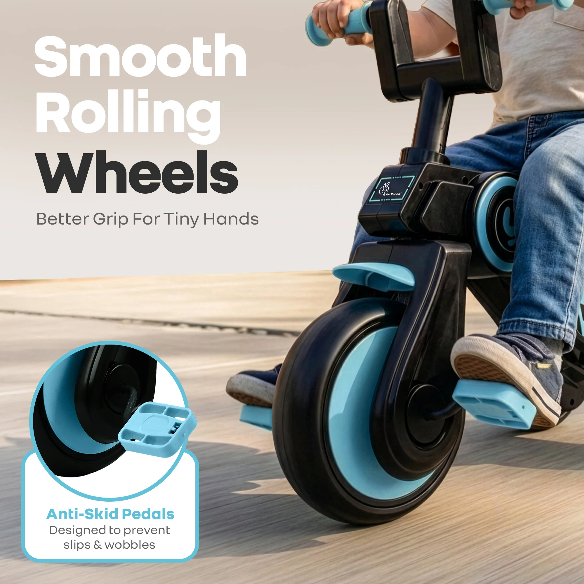 Tiny Toes Y Ace Kids Tricycle for 2–5 Years – BIS Certified Baby Tricycle with Sturdy Frame, Anti-Slip Handlebars, Wide Comfortable Seat & Smooth Wheels for Safe & Fun Riding (Upto 25 kg) - Image 8
