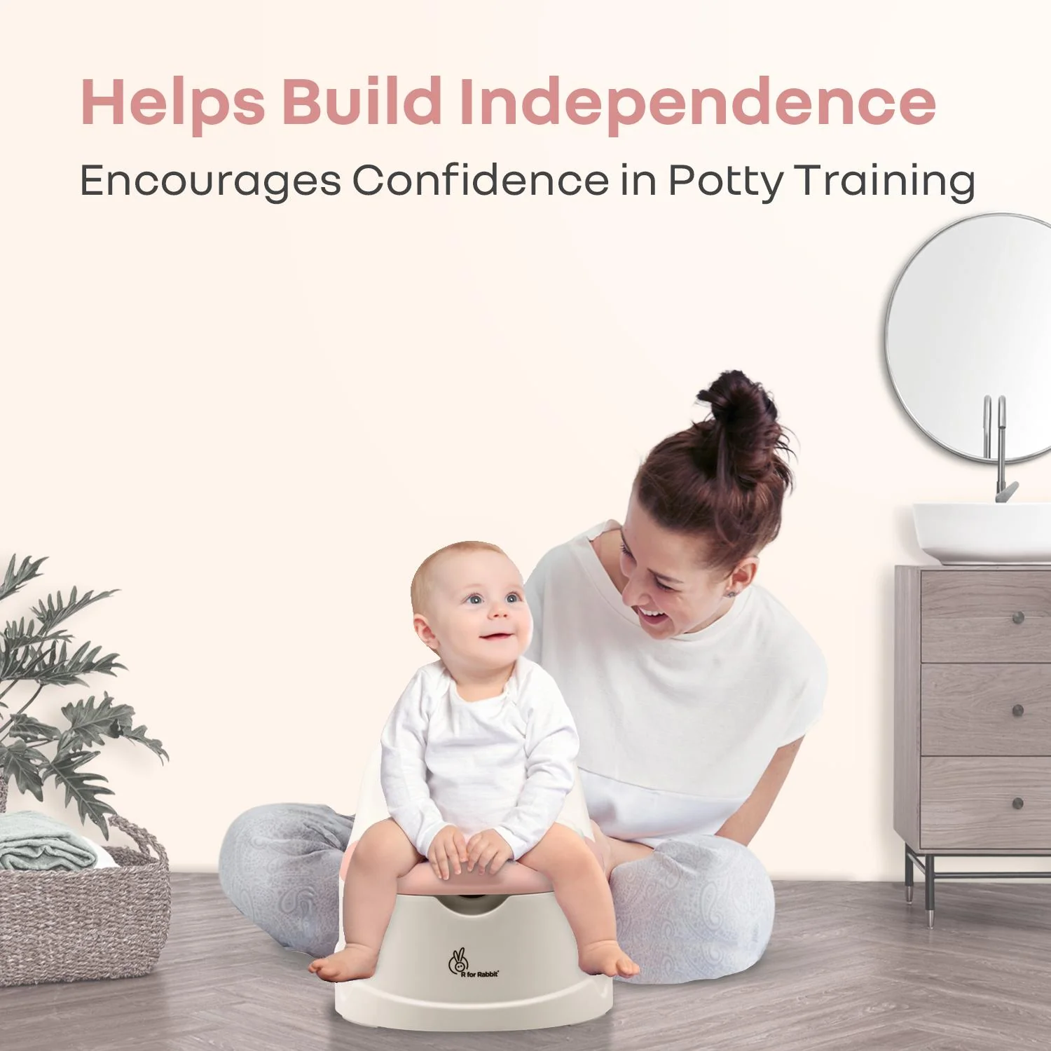 Tiny Tots Dino BPA-Free Potty Training Toilet Seat For Baby With Cushion - White Pink - Image 7