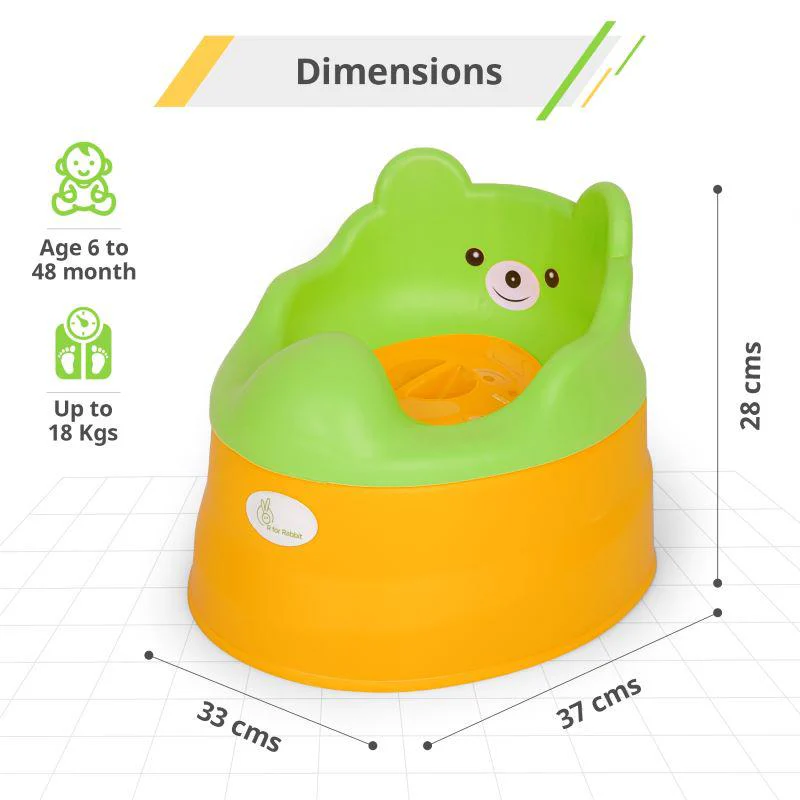 Tiny Tots Potty Seat for Kids - Green Yellow - Image 6