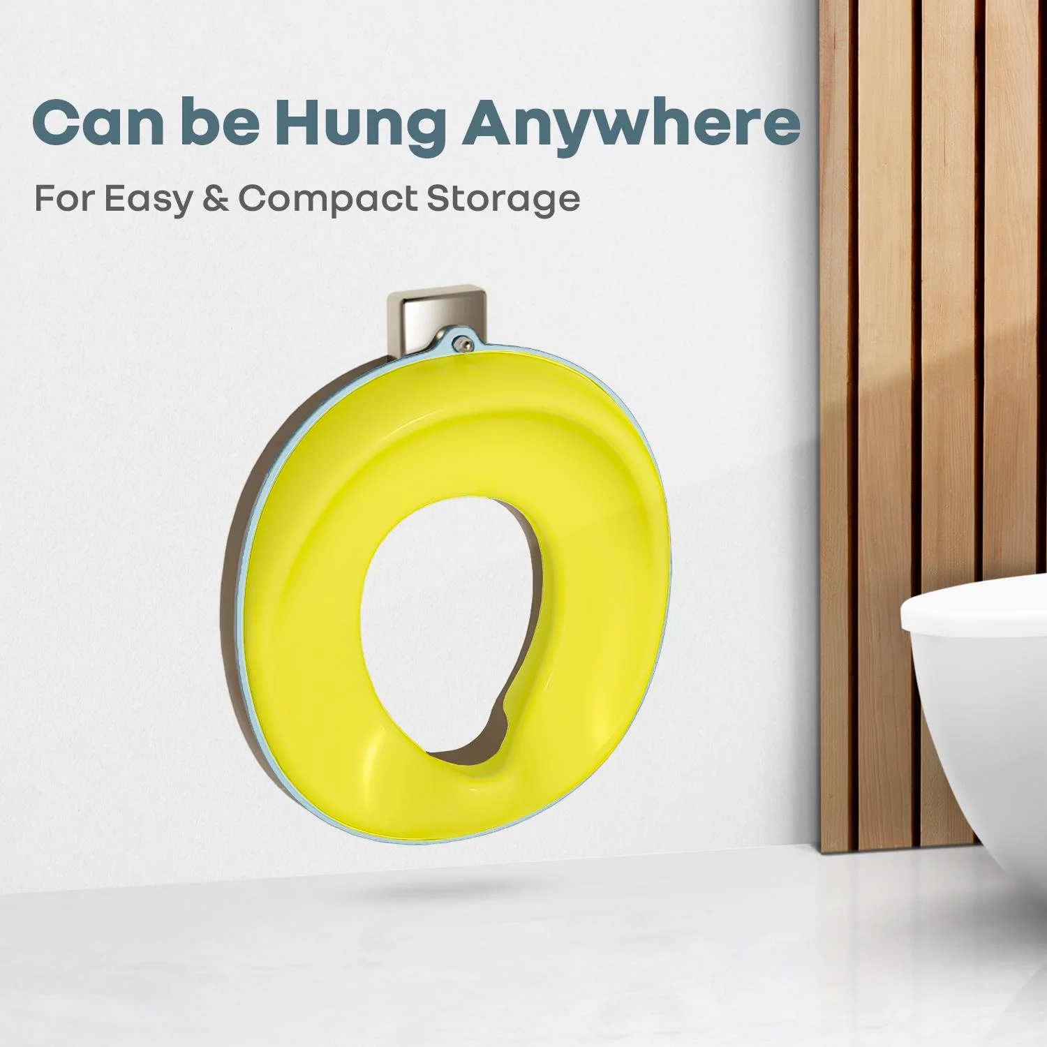 Tiny Tots Mellow 3-In-1 Convertible Potty Training Seat Safe & Ergonomic Chair - Yellow Blue - Image 4