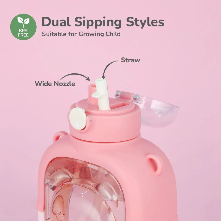 Tritan Baloo Straw Sipper Bottle 1000ml BPA free Tritan Material with Silicone Straw - Image 27