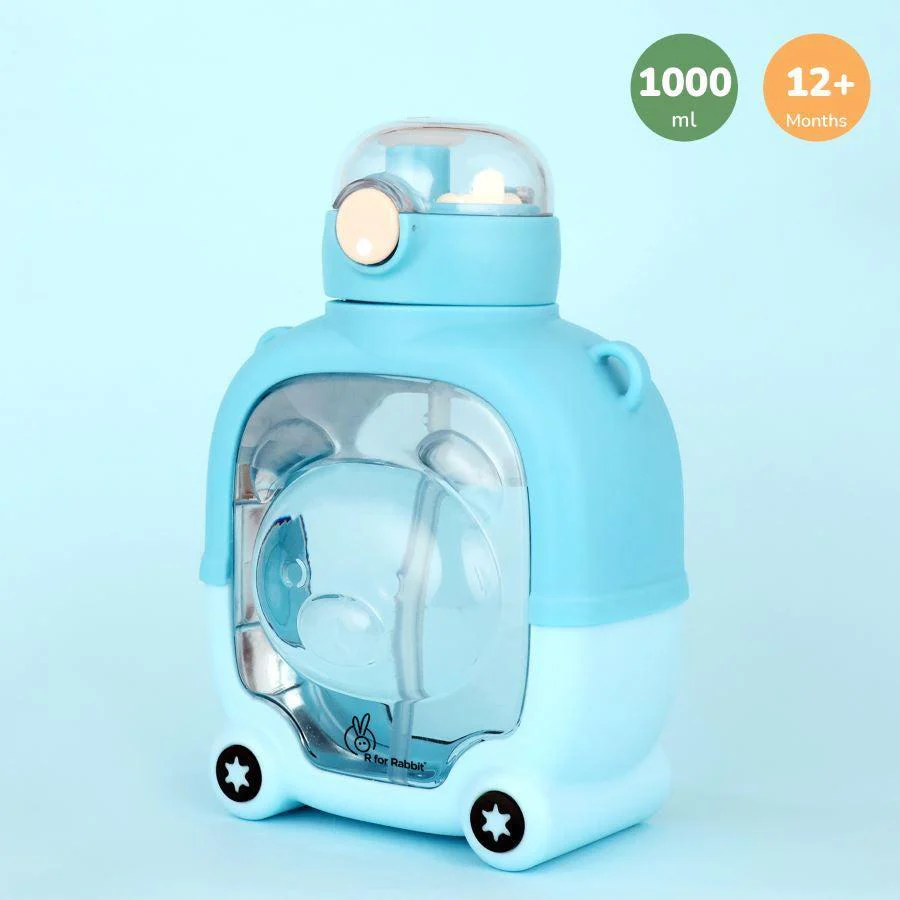 Tritan Baloo Straw Sipper Bottle 1000ml BPA free Tritan Material with Silicone Straw - Image 7