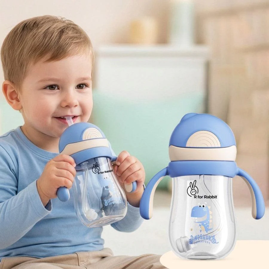 Tritan Dino Straw Sipper Bottle for kids 320ml
