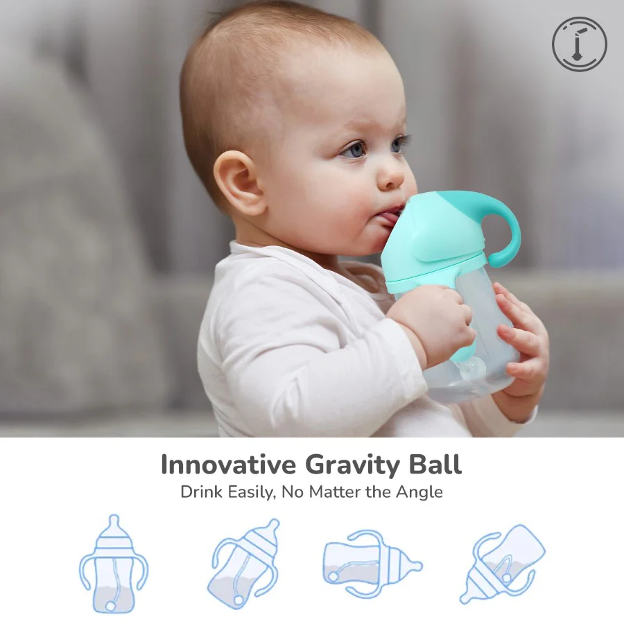 Trunky Baby Straw Sipper Bottle 320ml With Safe BPA free PP Material - Image 3